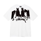 6STU New T-Shirt for Men and Women, Short Sleeve T-Shirt with Cow Print, Loose Fit, 230g, Summer Tee