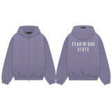 New autumn FOG ICON trendy brand fleece-lined double-letter print crew neck sweatshirt casual unisex hoodie