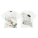 26ss Cross-Border Foreign Trade Mixed Emotion American Fashion Brand New Short-Sleeve Angel Rhinestone Loose T-Shirt for Men