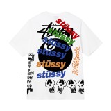 6STU New T-Shirt for Men and Women, Short Sleeve T-Shirt with Cow Print, Loose Fit, 230g, Summer Tee