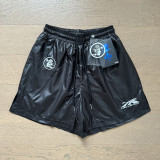 New summer style washed distressed casual shorts with flame print, trendy brand Hell Star men's knee-length shorts