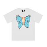 Cross-border supply: Trendy brand LONE Sakura short-sleeve T-shirt with sketch embroidery, lip print, and graffiti print