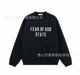 Cross-border autumn and winter FOG loose casual letter print unisex high street hooded sweatshirt basic trendy sweatshirt