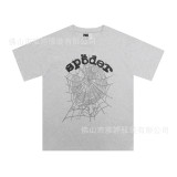 New Summer Spider Web Foam Print European and American Street Fashion Casual Loose Unisex Pullover Short Sleeve T-Shirt