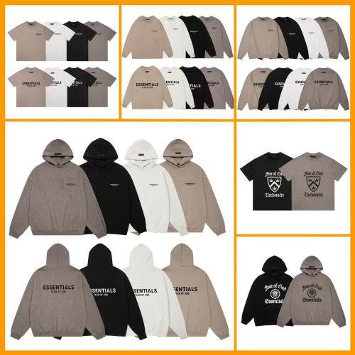 FOG ICON American high street fashion brand, fleece-lined casual couple's heavy-weight hooded sweatshirt for autumn and winter, unisex