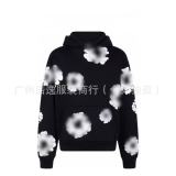25ss cross-border foreign trade high-end DT Kapok heavyweight foam high street loose hoodie unisex sweatshirt set