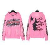 25ss high-quality Hellstar trendy high street washed distressed loose hoodie sweatshirt and pants unisex set