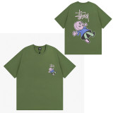 Dropshipping trendy brand short-sleeve T-shirt with dice lettering, basic style, American-style couple's summer outfit