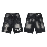 Cross-border foreign trade DSQUARED2 European and American trendy brand slim-fit skinny jeans with washed-out and distressed details for men