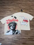 26ss Cross-Border Foreign Trade Mixed Emotion American Fashion Brand New Short-Sleeve Angel Rhinestone Loose T-Shirt for Men