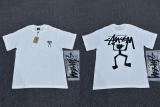 New cross-border men's and women's short-sleeve T-shirts, summer men's loose 230g heavy silk screen printed T-shirts