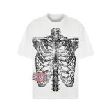 Saint Michael vintage European and American trendy heavy-duty loose-fit pure cotton couple's short-sleeve summer T-shirt for men and women