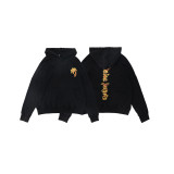 Wholesale cross-border trendy brand palm black and white decapitated bear embroidered hoodie for men and women, casual loose-fitting sweatshirt jacket