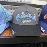 Cross-border European and American trendy brand God&speed skull letter embroidered baseball cap, curved brim cap, unisex outdoor cap