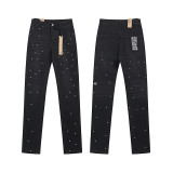 Cross-border foreign trade KS new American retro basic high street ripped and patched trendy cool straight men's jeans