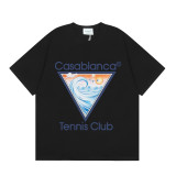 Cross-border summer new trendy Casablanca short-sleeve letter logo printed unisex T-shirt