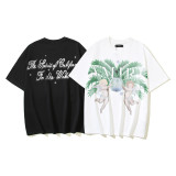 Summer new product amiri short-sleeve niche trendy brand classic letter logo print Amiri unisex loose T-shirt