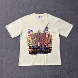 American high street niche fashion brand summer new skull figure basketball print retro loose round neck short sleeve T-shirt