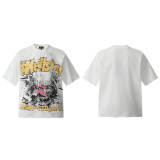 25ss cross-border American streetwear brand HELLSTAR full-print vintage hip-hop loose casual short-sleeve T-shirt for men and women