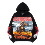 Godspeed Cross-Border 25ss Fall/Winter New Direct Print Washed Vintage Pure Cotton Hip-Hop American Style Hoodie Sweatshirt