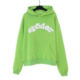 Sp555der spider web print hoodie, European and American trendy brand, large size loose-fitting long pants, hooded sweatshirt set, unisex