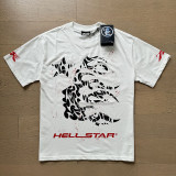 New trendy H Hell Star series printed double yarn pure cotton casual unisex summer loose short-sleeve T-shirt.