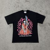 American high street niche fashion brand summer new skull figure basketball print retro loose round neck short sleeve T-shirt
