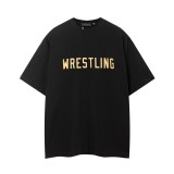 FOG ICON Spring/Summer New Double Row Dopamine Letter Short Sleeve Unisex High Street T-Shirt