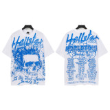 25ss Cross-Border Foreign Trade Hellstar American Trend High Street Retro Print Summer Loose Short-Sleeve T-Shirt Unisex