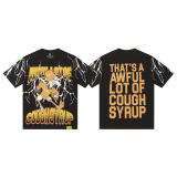 Cross-border American fashion brand THAT'S COUGH street print loose casual couple's T-shirt high quality