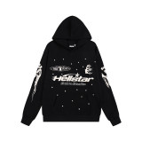 24ss American high street fashion brand HELL street heavy print terry sweatshirt casual sports hooded set for men and women