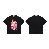 Original brand dropshipping cross-border hot-selling BAPE long-term stable supply double-thread men's and women's casual sports short-sleeve T-shirts