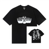 American-style super popular niche trendy brand summer Hell Star full-print graffiti short-sleeve loose-fit unisex T-shirt