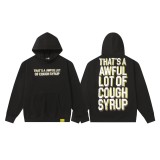 New cross-border 25ss American streetwear brand COUGH SYRUP hoodie, casual loose-fit men's clothing