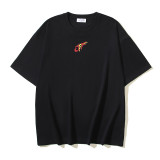 American streetwear brand OFF OW arrow graffiti print heavy-duty street style summer short-sleeve high street casual T-shirt for men and women