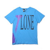 VLONE FOG short-sleeve Grim Reaper limited edition large V high street T-shirt, loose fit, printed, American style, JUICE WRLD collaboration tee