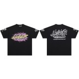 Cross-border American style new trendy brand retro distressed print street casual loose short-sleeve t-shirt, same style for couples