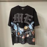 Cross-border foreign trade MIXED EMOTION American fashion brand Angel high street rhinestone bat sleeve loose short-sleeve T-shirt for men
