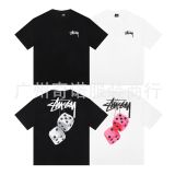 Cross-border European and American foreign trade S-letter printed cartoon series street casual loose-fitting unisex short-sleeve shirt