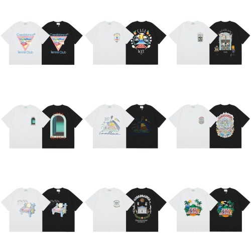 Cross-border Casablanca summer new style Casablanca LOGO printed unisex loose short-sleeve T-shirt trendy