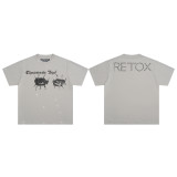 25ss Summer New LOSTSHDWS Trendy High Street Vintage Street Washed Distressed Short Sleeve T-Shirt Unisex