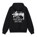 Cross-border trendy brand city exclusive zip-up hooded sweatshirt, autumn and winter loose-fit hoodie for men and women, jacket STU West