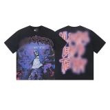 New Summer Arrival: GOD Fashion High Street Vintage Washed Distressed Short Sleeve Rock Band Print Loose Fit T-Shirt