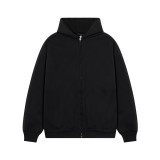 Cross-border autumn and winter new FOG ESSENTIALS letter print men's loose zip-up hooded sweatshirt women's hoodie