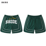 Cross-border foreign trade American trendy brand RHUDE 3M reflective letter print casual sports shorts for men and women