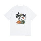 Original brand spring/summer new trendy brand STU classic cruiser print letter unisex short-sleeve shirt available for dropshipping