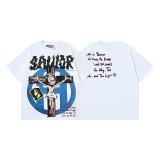25ss Cross-Border Foreign Trade Hellstar American Trend High Street Retro Print Summer Loose Short-Sleeve T-Shirt Unisex