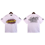 American trendy INS-style Hell Star retro print summer street fashion loose casual shorts and short-sleeve T-shirt for men and women