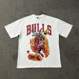 American high street niche fashion brand summer new skull figure basketball print retro loose round neck short sleeve T-shirt