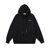 High-quality OFF American streetwear brand heavyweight Angel Caravaggio pure cotton arrow print hoodie OW sweatshirt for men and women